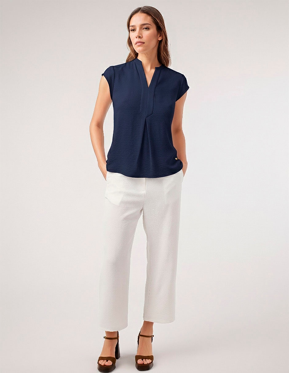 Blusa manga corta para mujer 4
