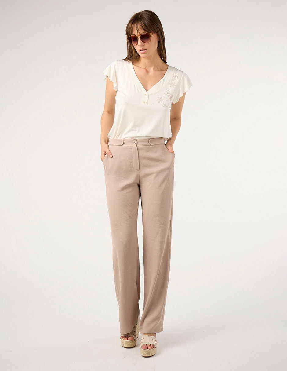 Pantalón relaxed straight para mujer