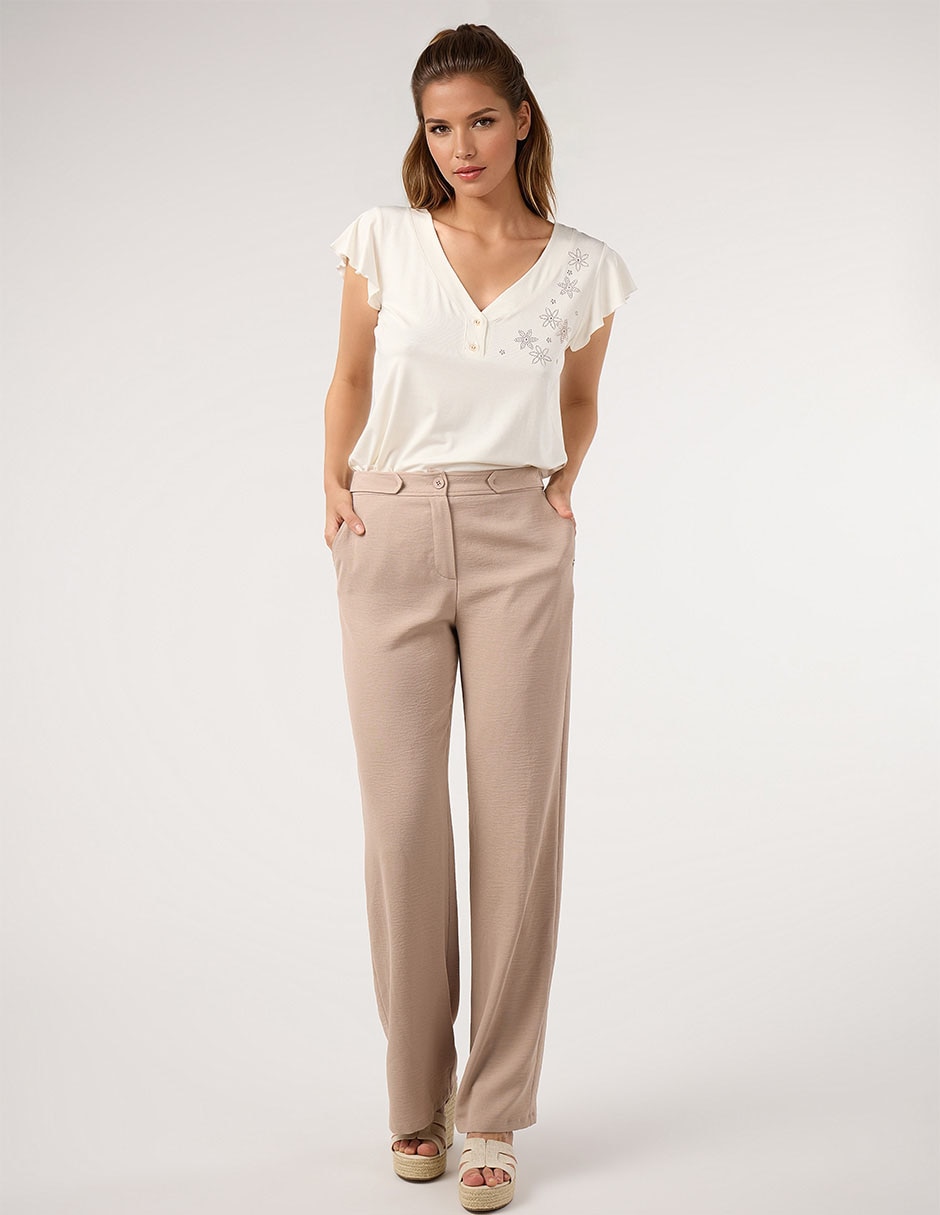 Pantalón relaxed straight para mujer 4