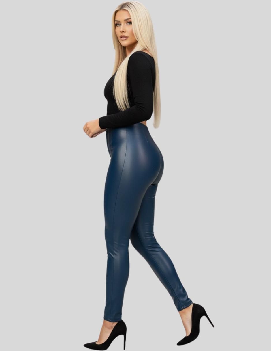 Legging a la cintura alta con botón para mujer 5