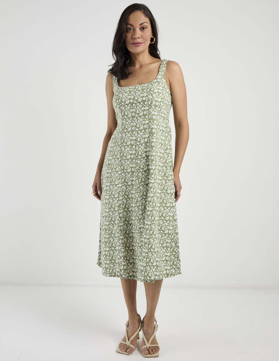 Vestido midi casual para mujer Vestido midi casual para mujer