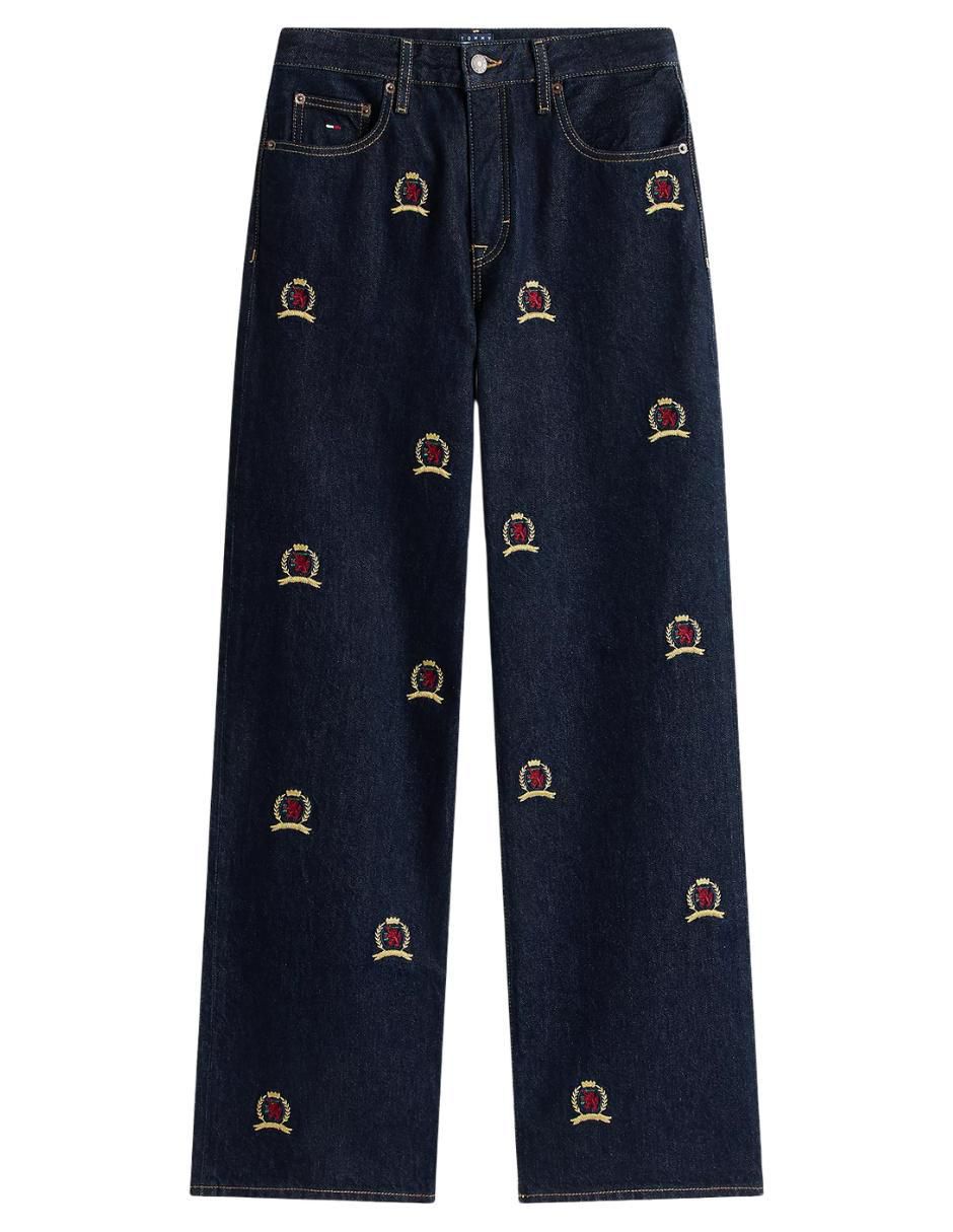 Jeans straight media cintura DW0DW22728 para mujer 2