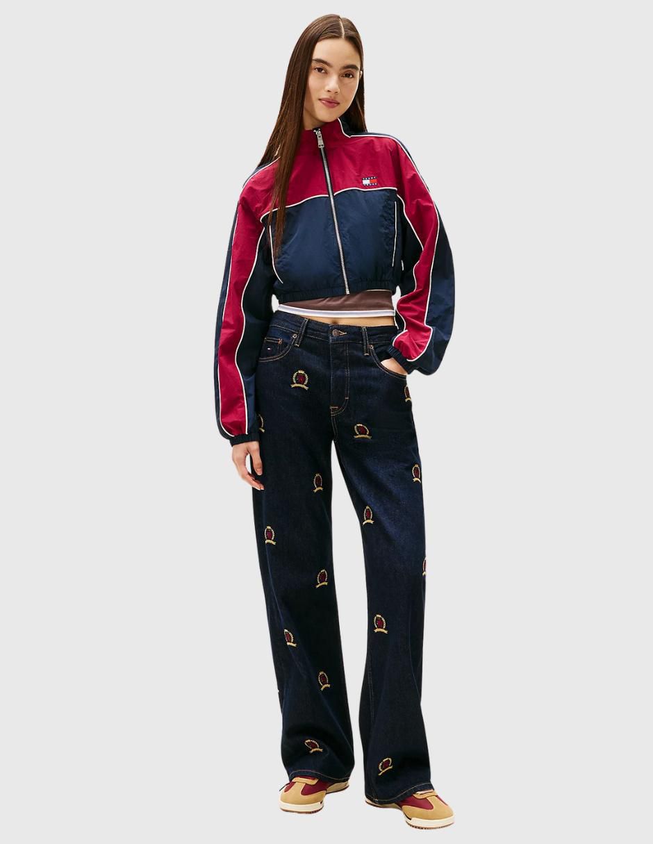 Jeans straight media cintura DW0DW22728 para mujer 3