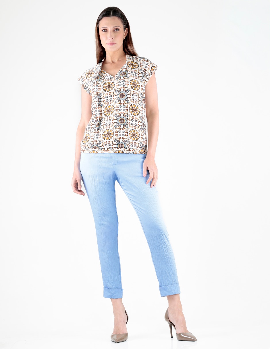 Blusa manga corta para mujer 6
