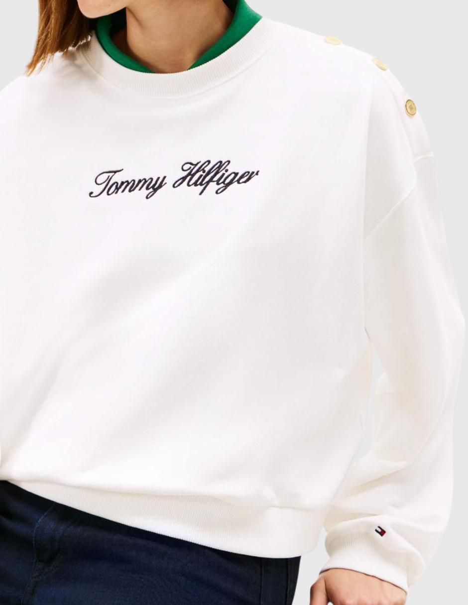 "sudadera" "con" sin diseño tommy hilfiger sin colección "para mujer"