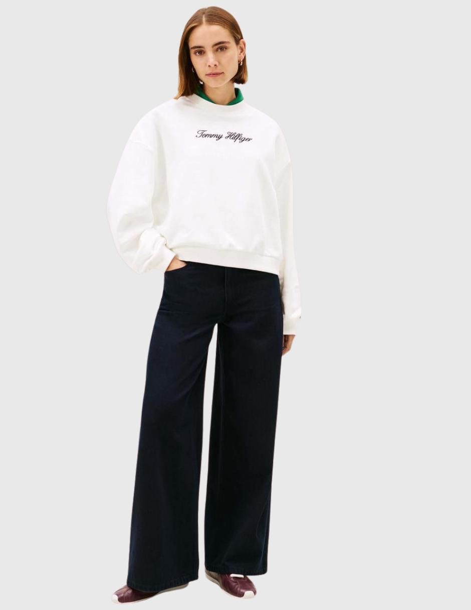 "sudadera" "con" sin diseño tommy hilfiger sin colección "para mujer"