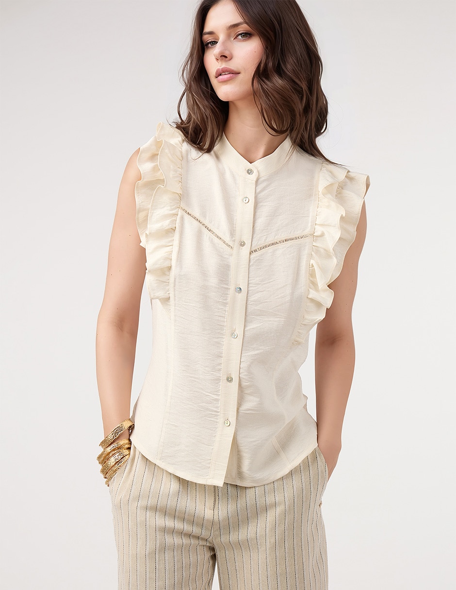 Blusa sin mangas para mujer