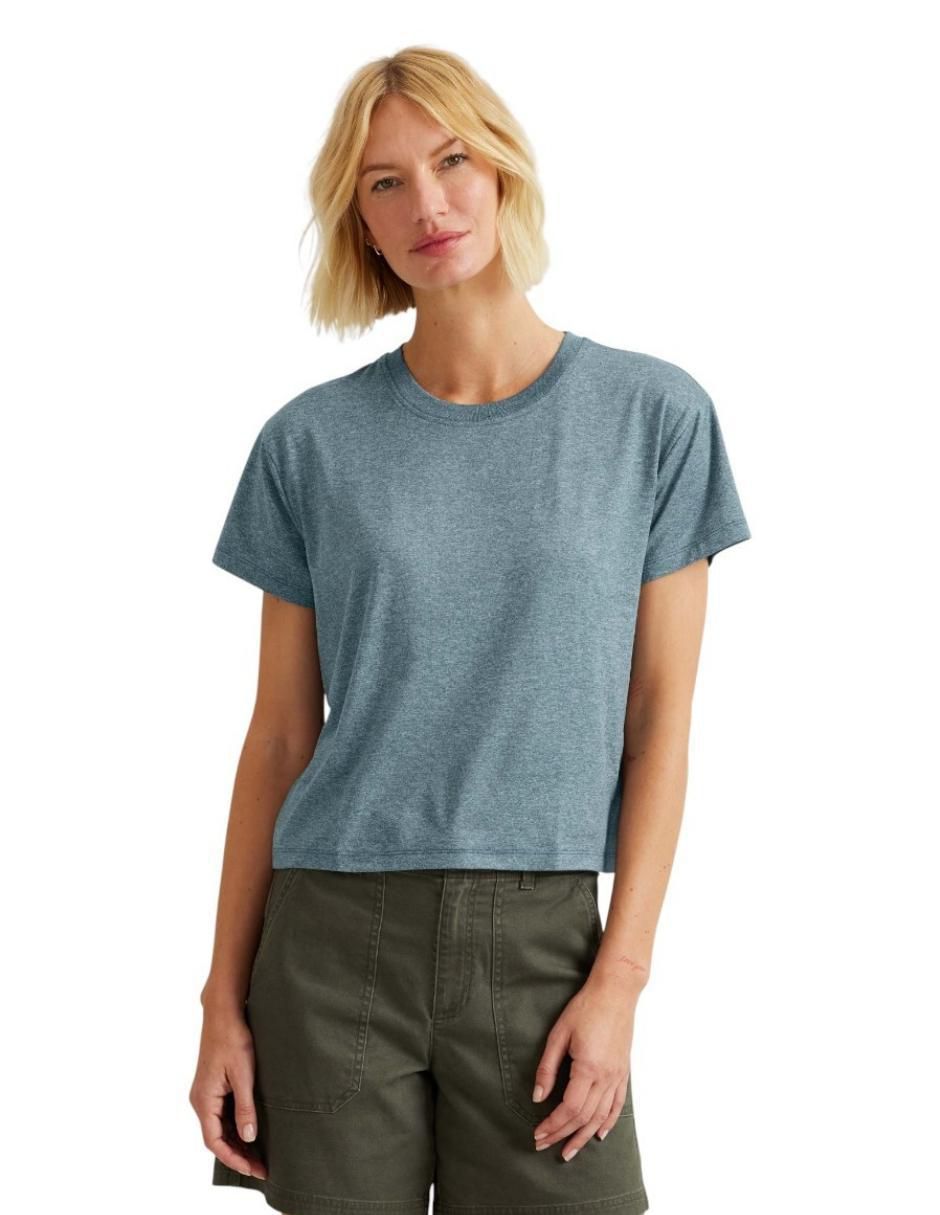 Playera manga corta Travel cuello redondo para mujer