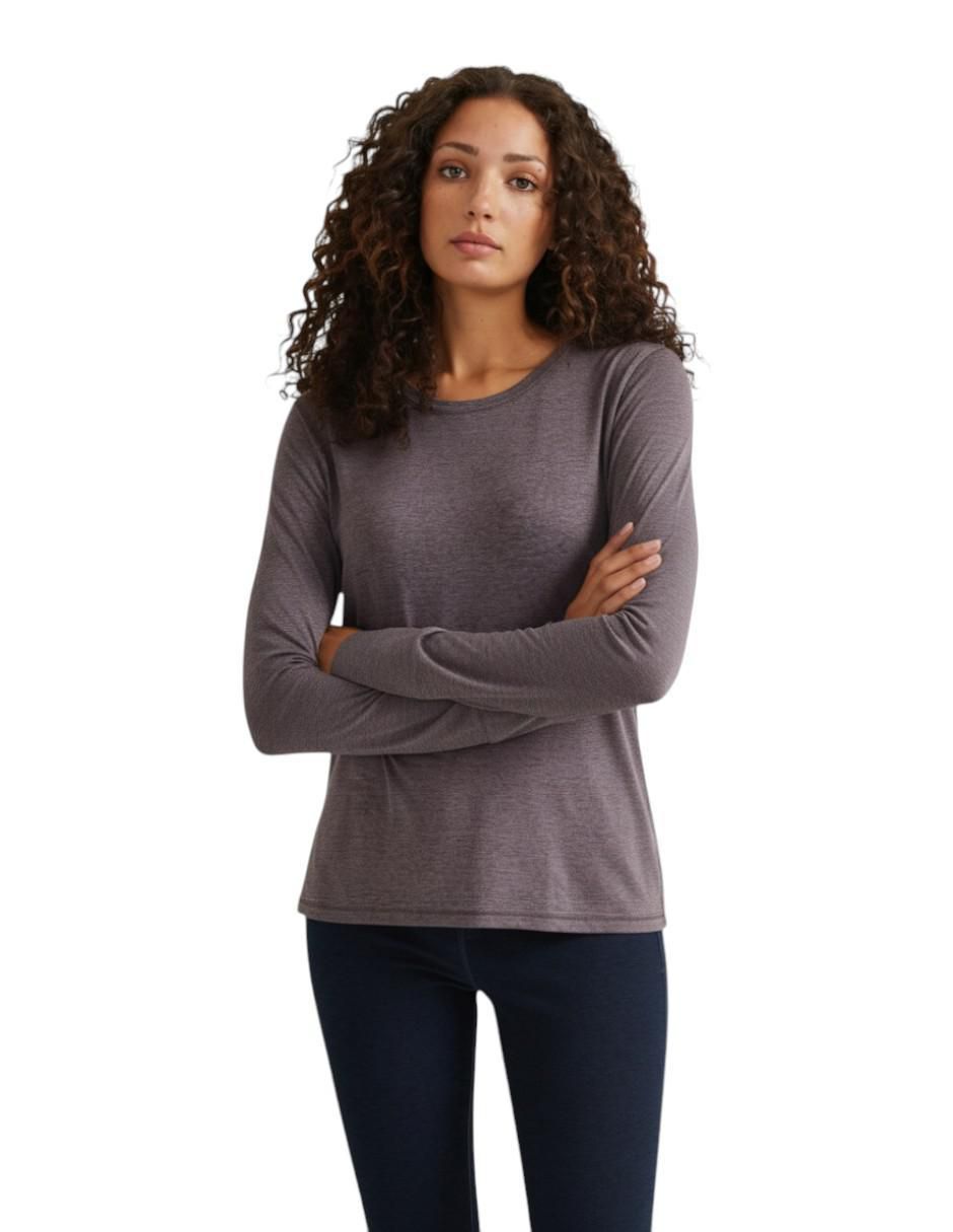 Playera manga larga Reso Stretch cuello redondo para mujer 3