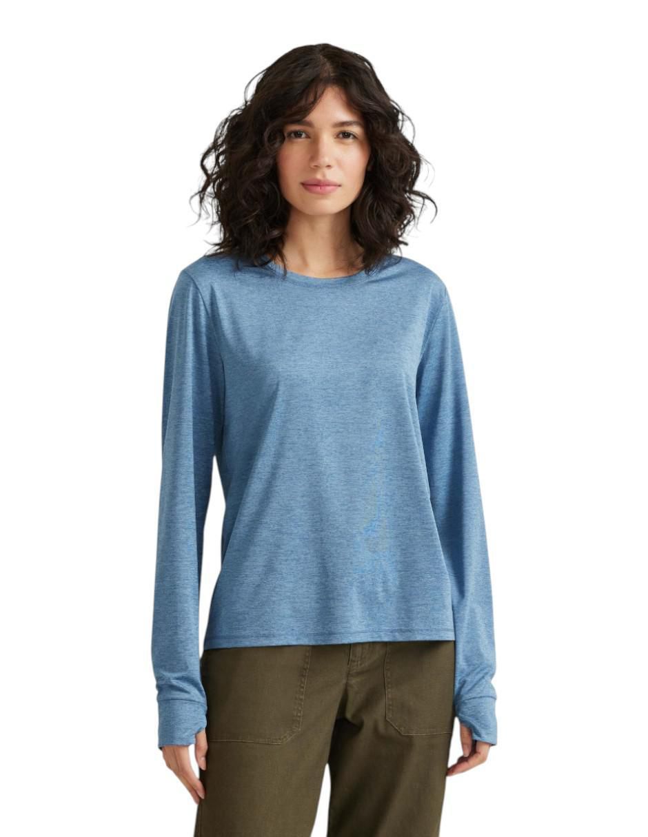 Playera manga larga Reso Stretch cuello redondo para mujer Playera manga larga Reso Stretch cuello redondo para mujer
