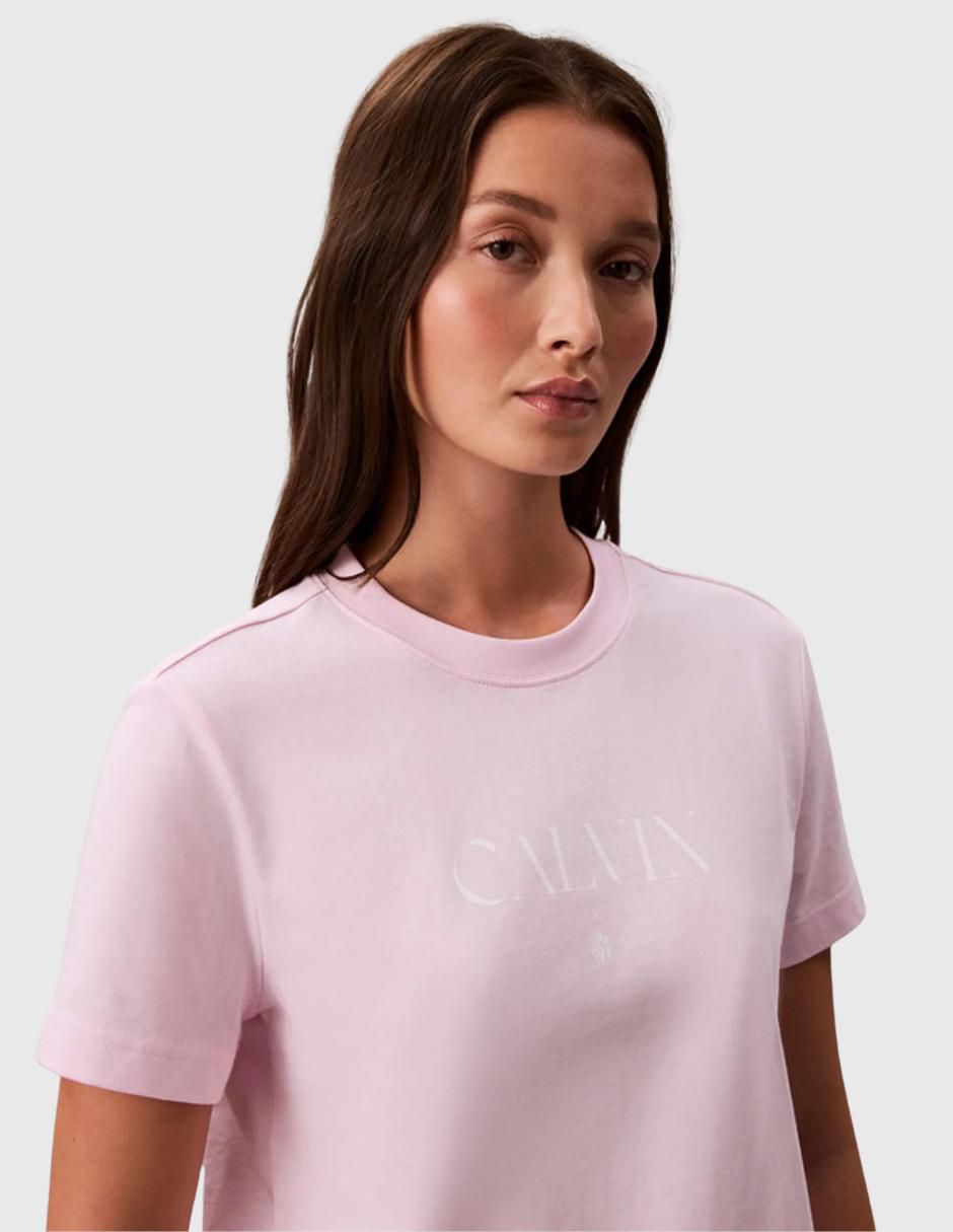 Playera manga corta cuello redondo para mujer 5