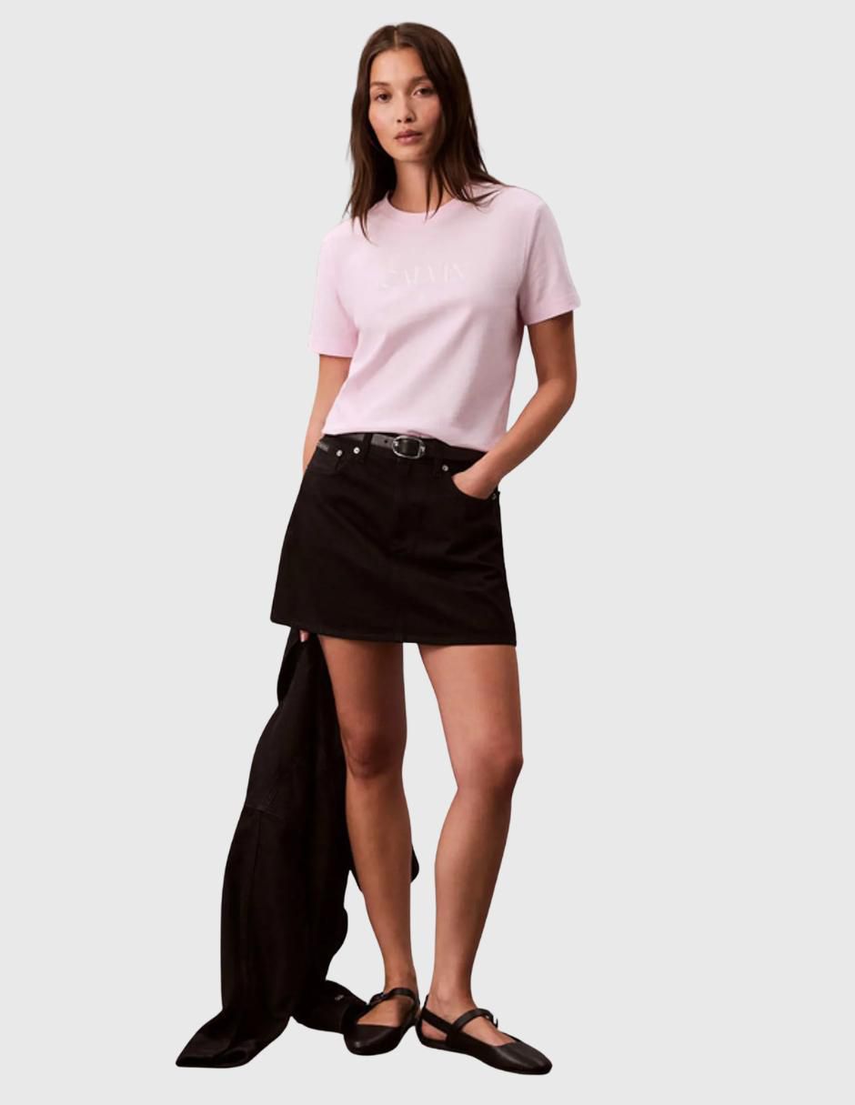 Playera manga corta cuello redondo para mujer 6