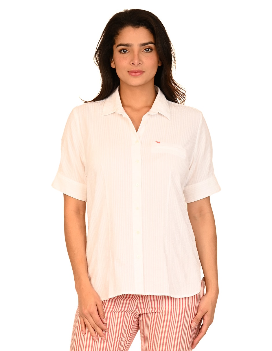 Blusa manga corta para mujer