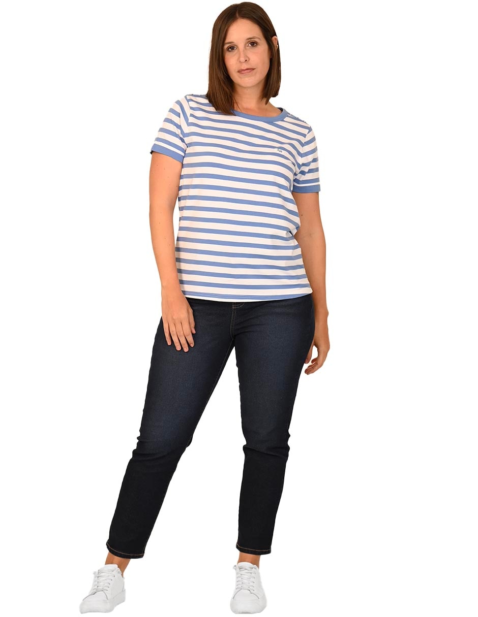 Playera manga corta cuello redondo para mujer 2
