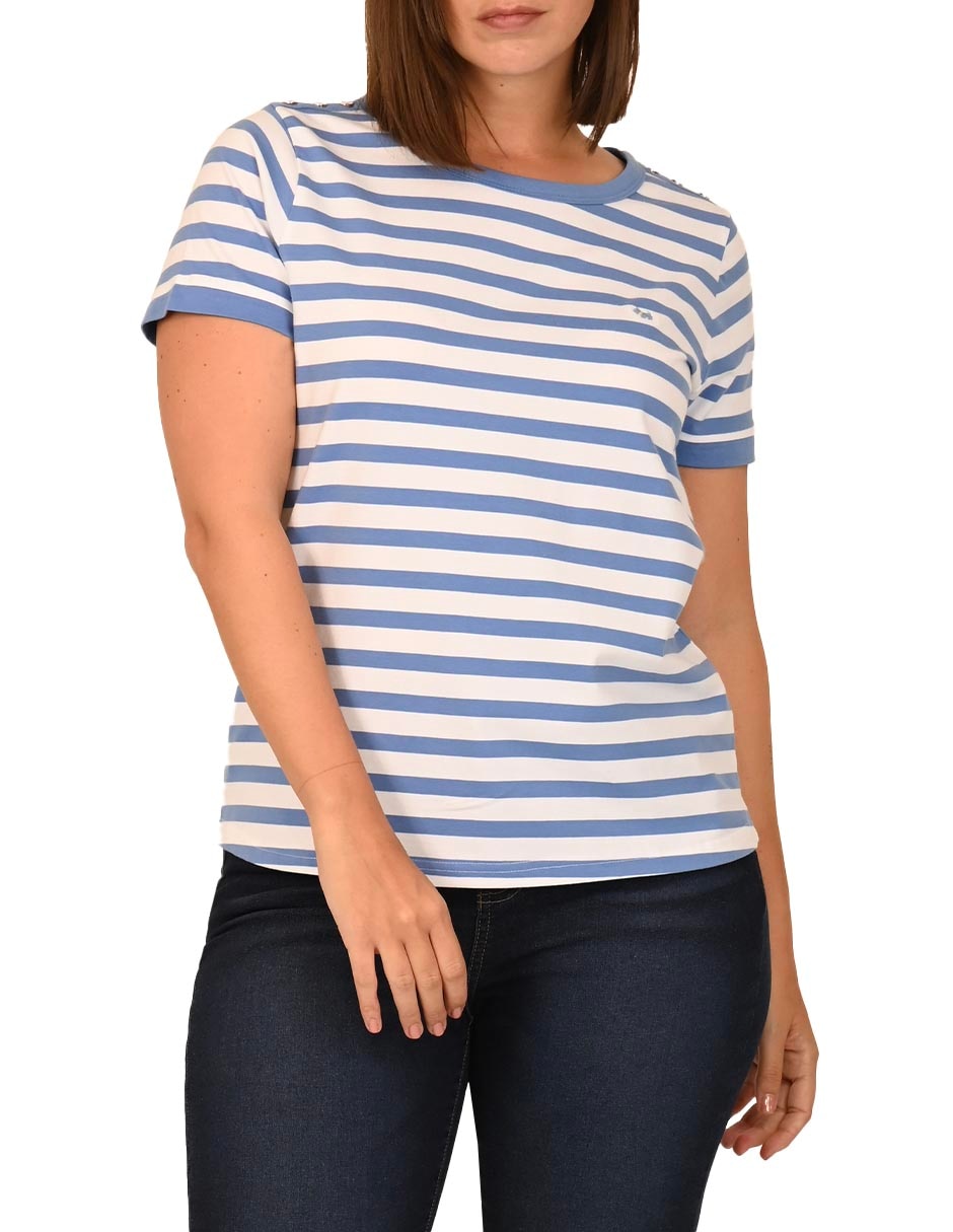 Playera manga corta cuello redondo para mujer 4