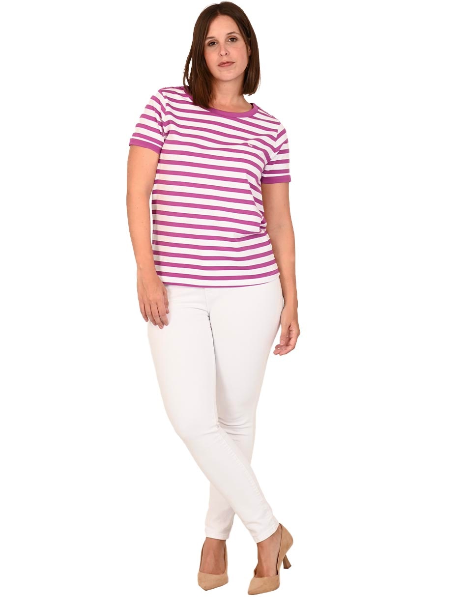 Playera manga corta Ferrioni cuello redondo para mujer
