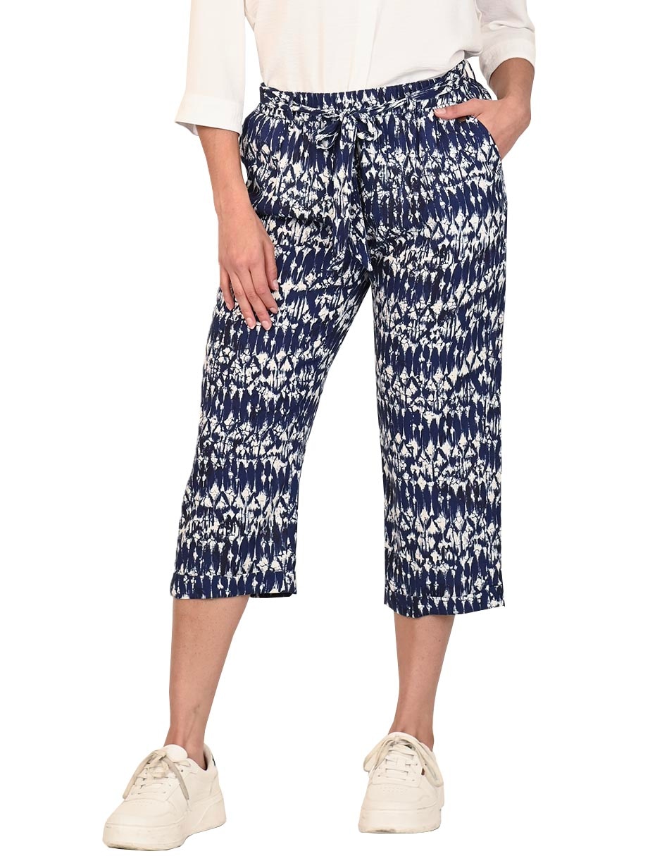 Pantalón capri regular para mujer