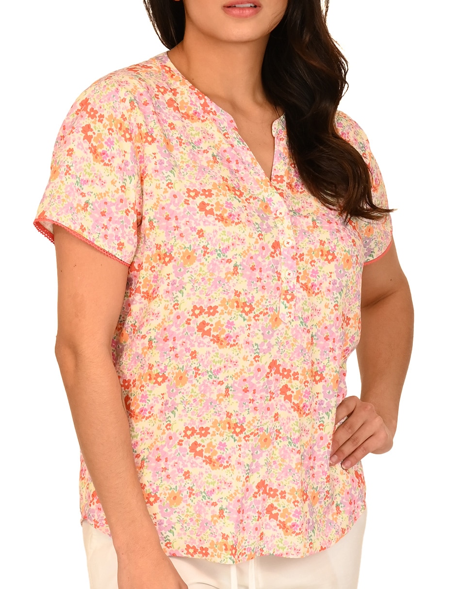 Blusa manga corta para mujer 4