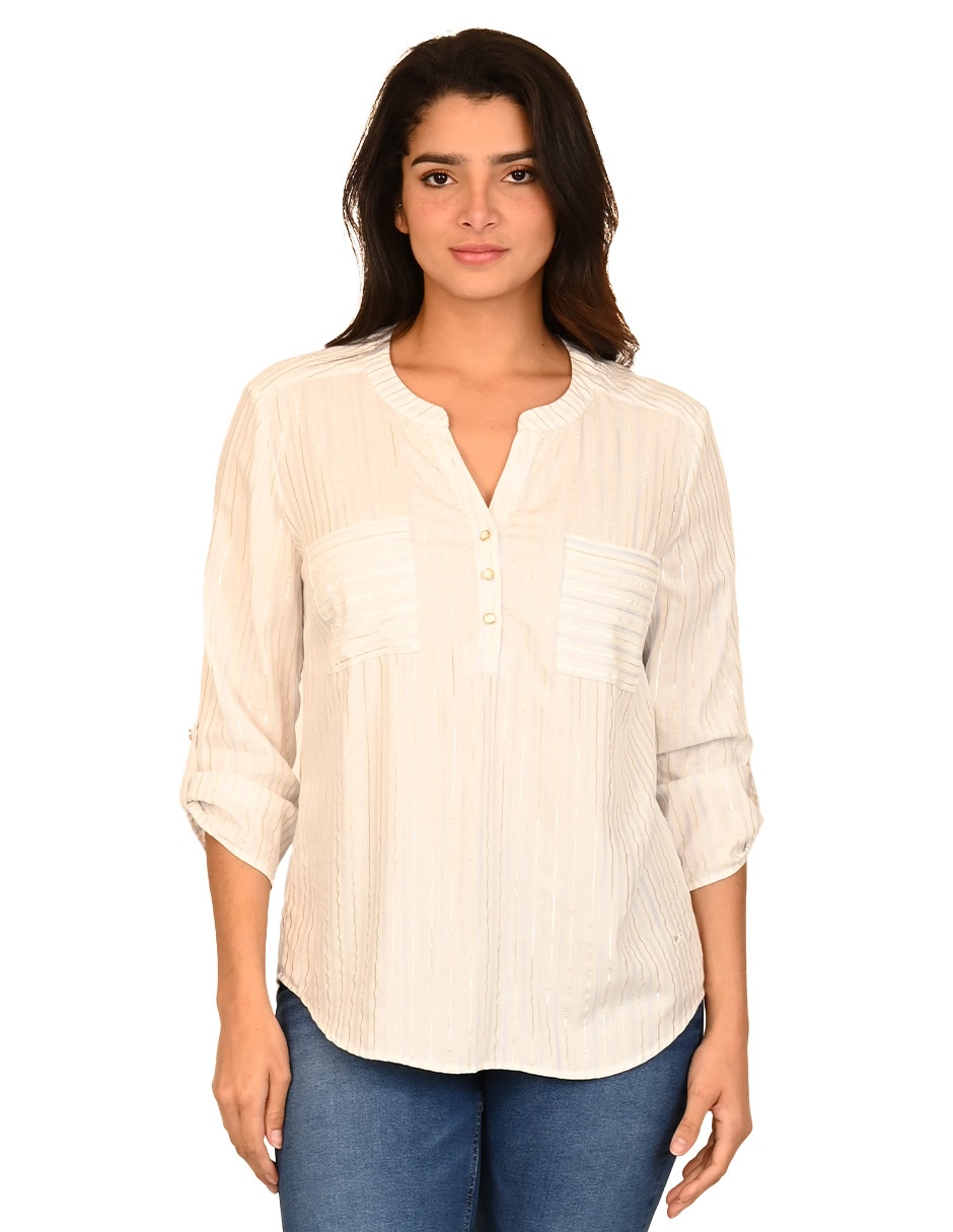 Blusa manga 3/4 para mujer