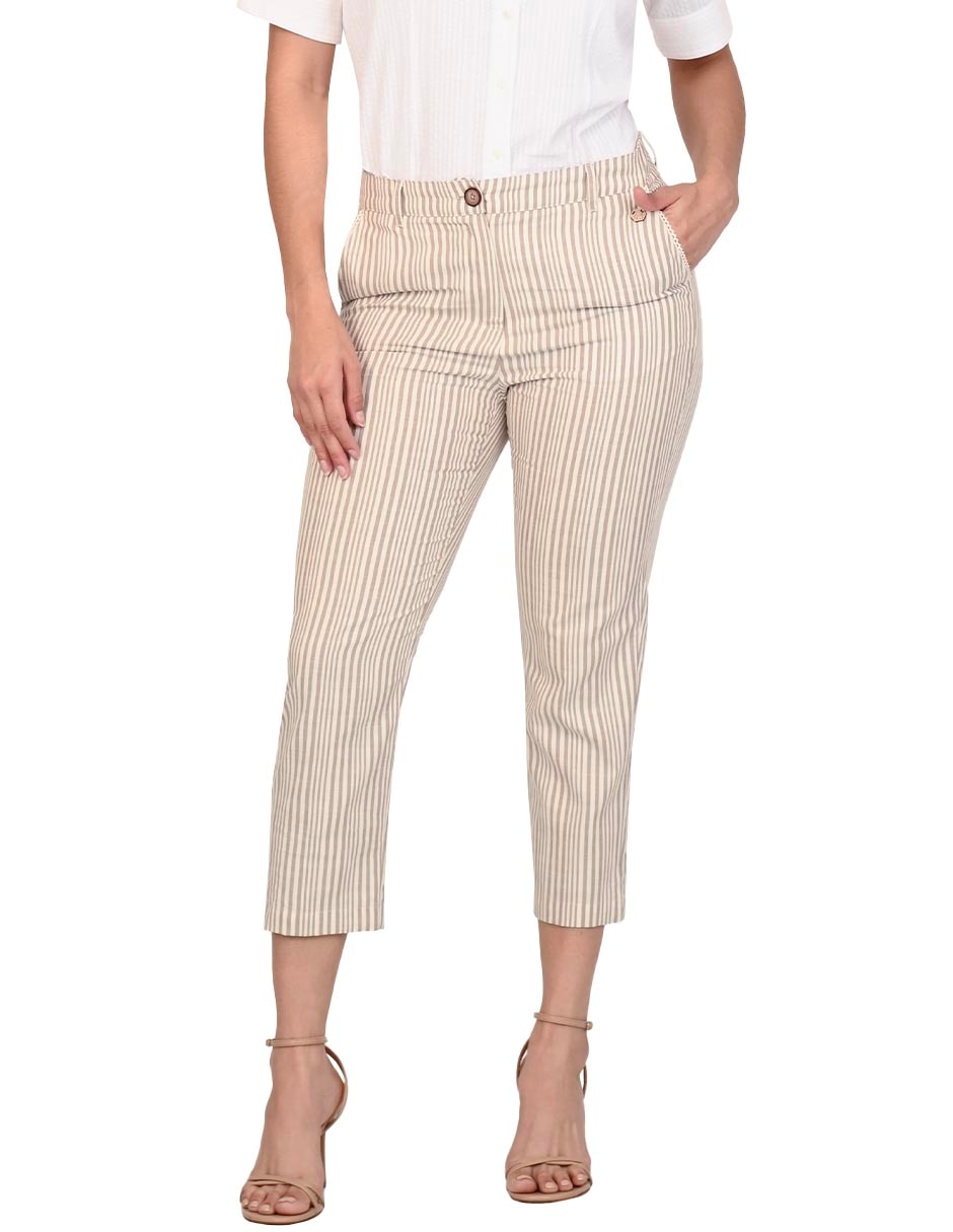 Pantalón capri regular para mujer
