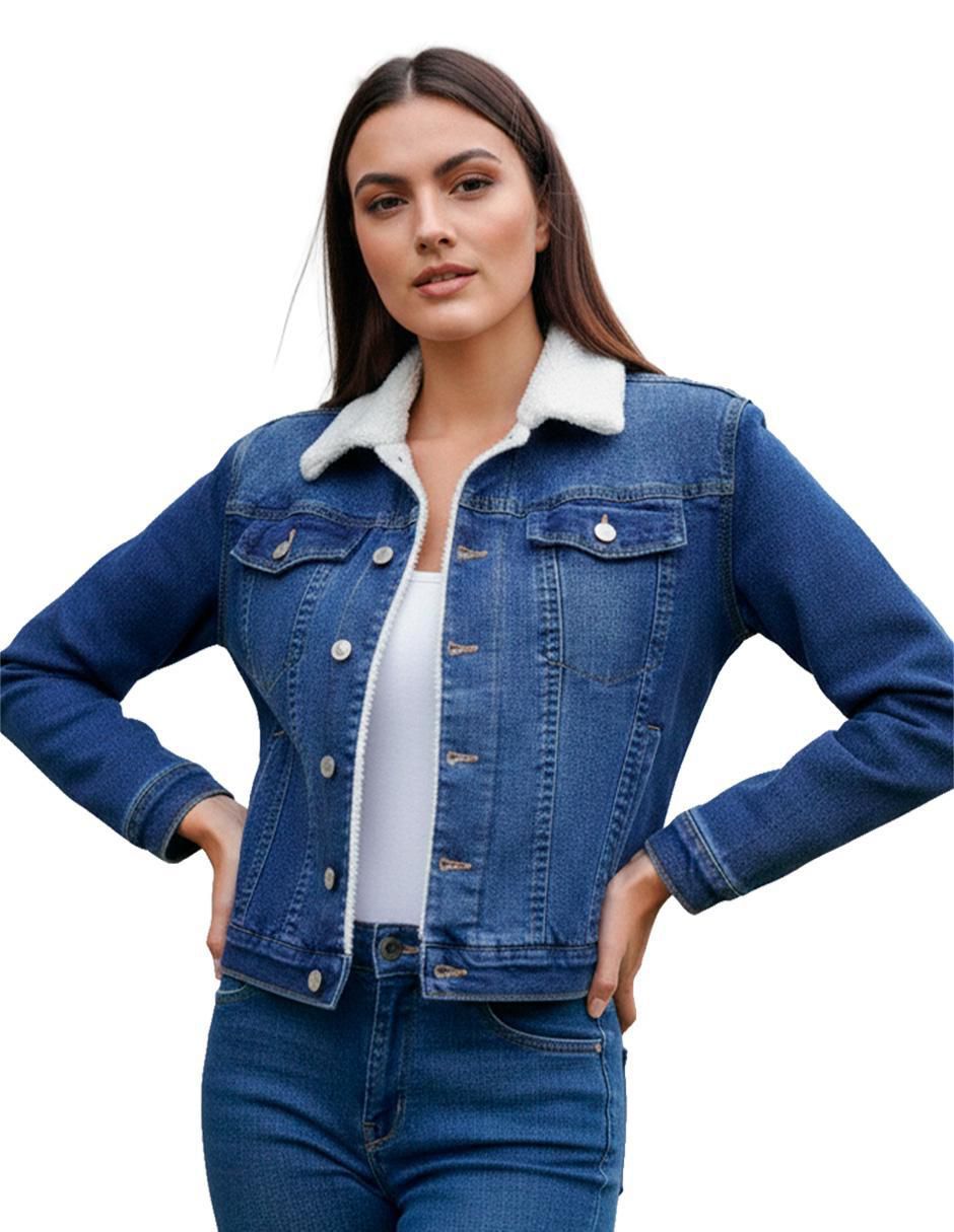 Chamarra denim de mezclilla para mujer
