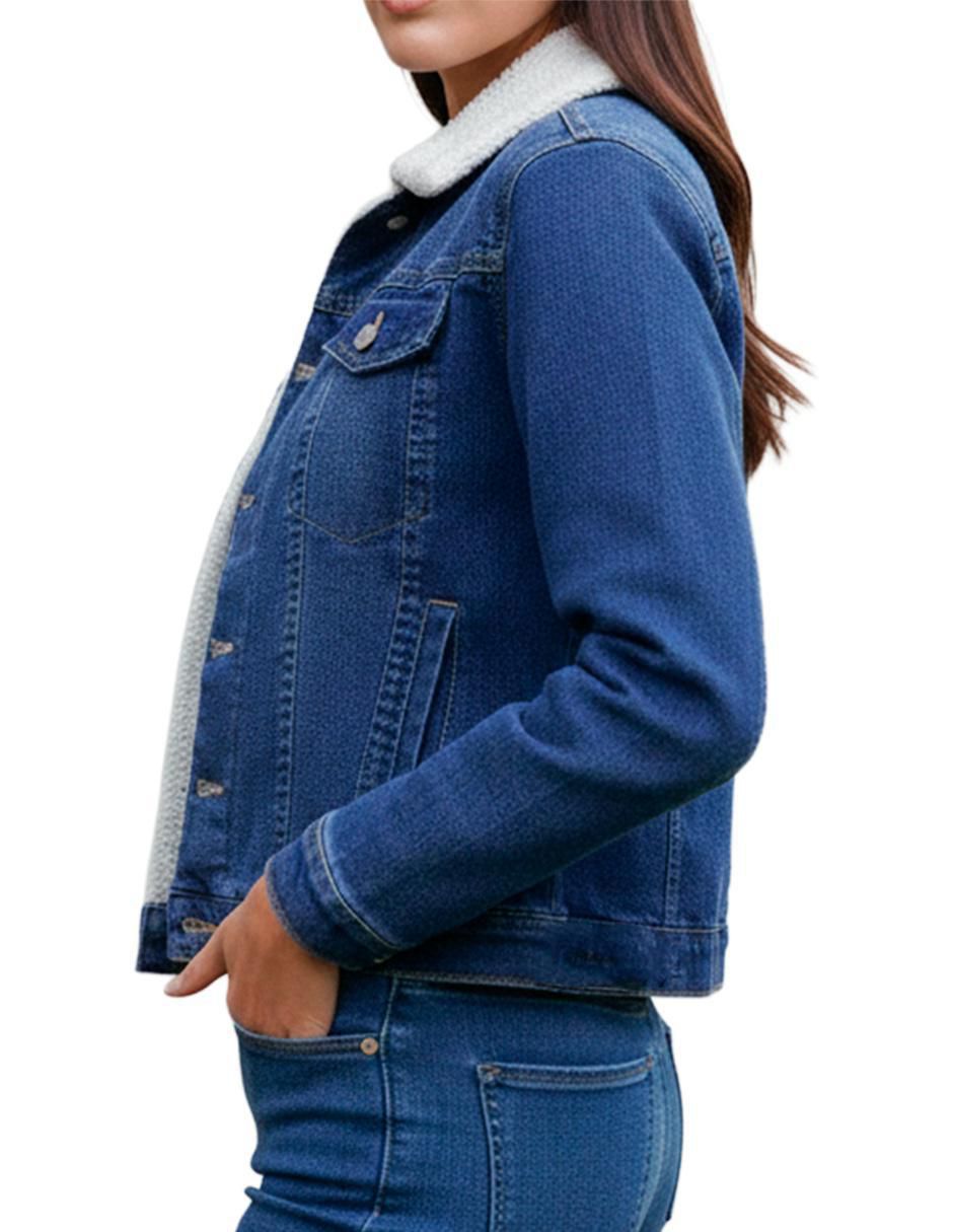 Chamarra denim de mezclilla para mujer 3
