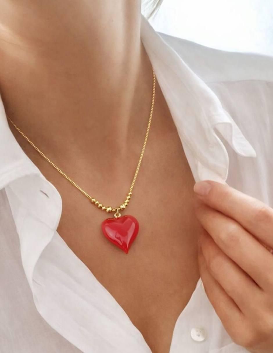 Collar de corazón 18 K 5