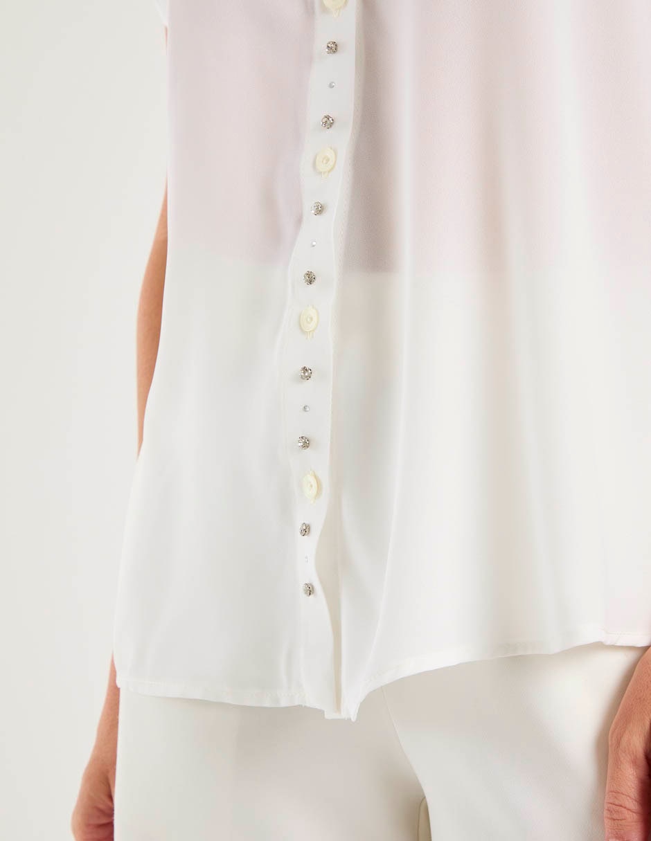 Blusa camisera manga corta para mujer 5