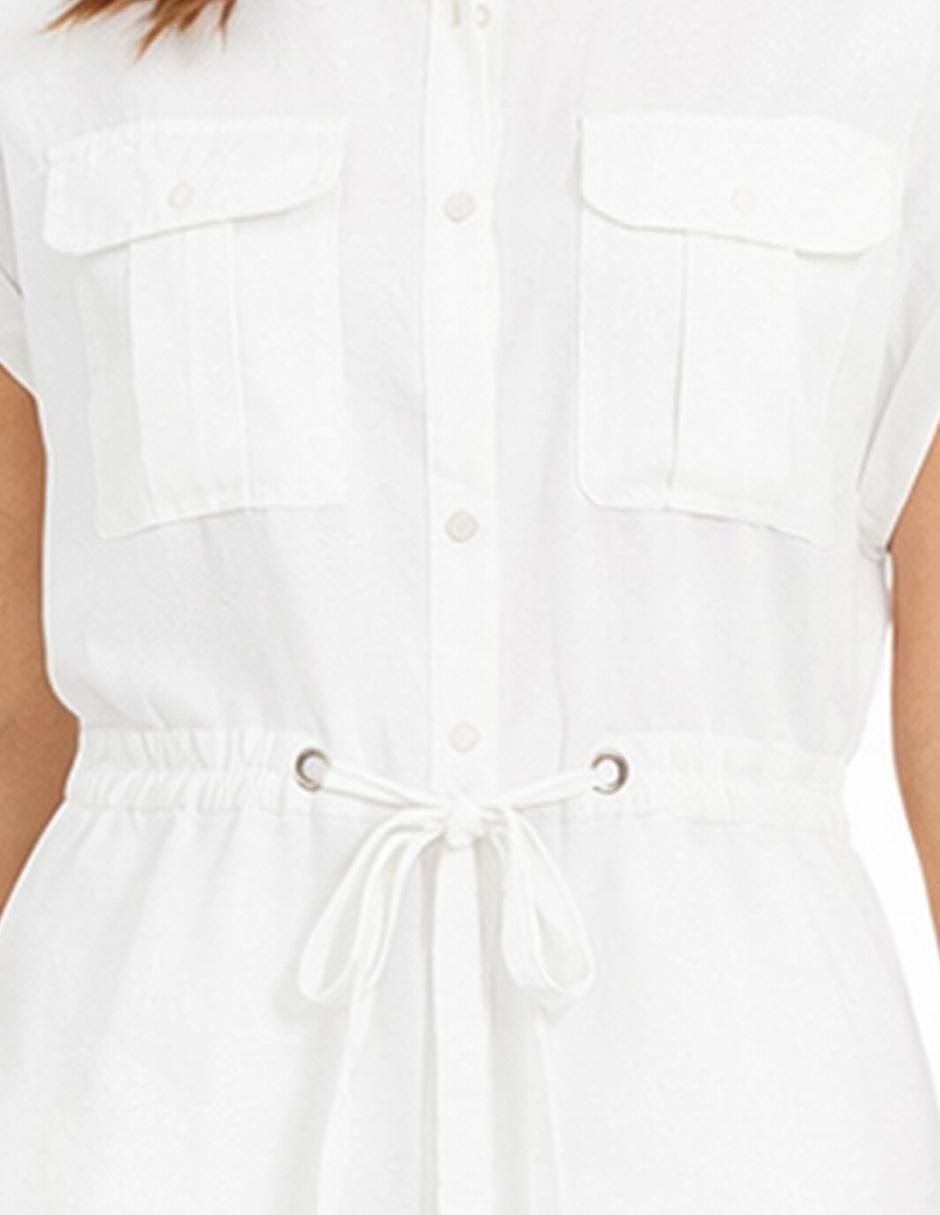 Blusa camisera Shyla manga corta para mujer
