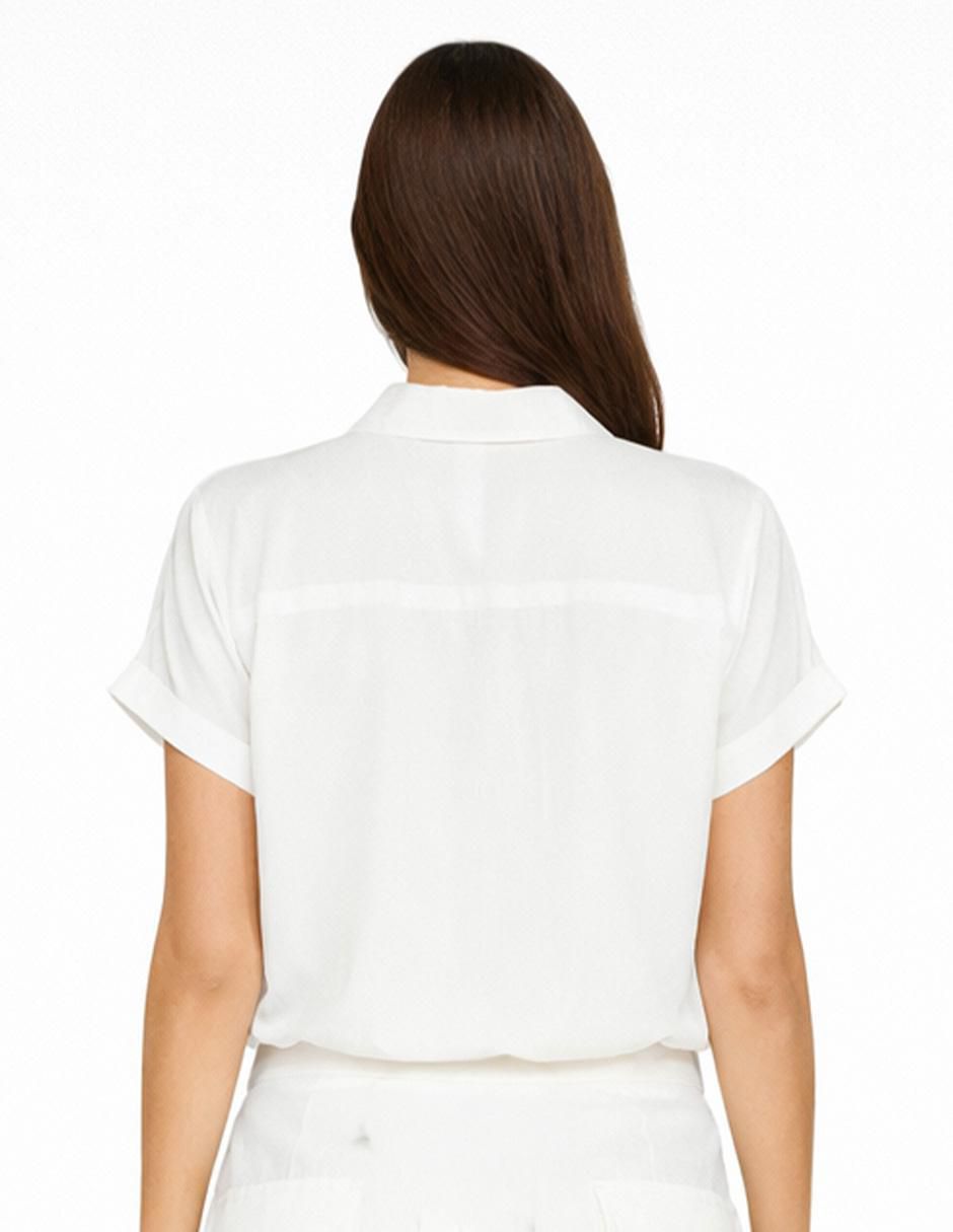 Blusa camisera Shyla manga corta para mujer