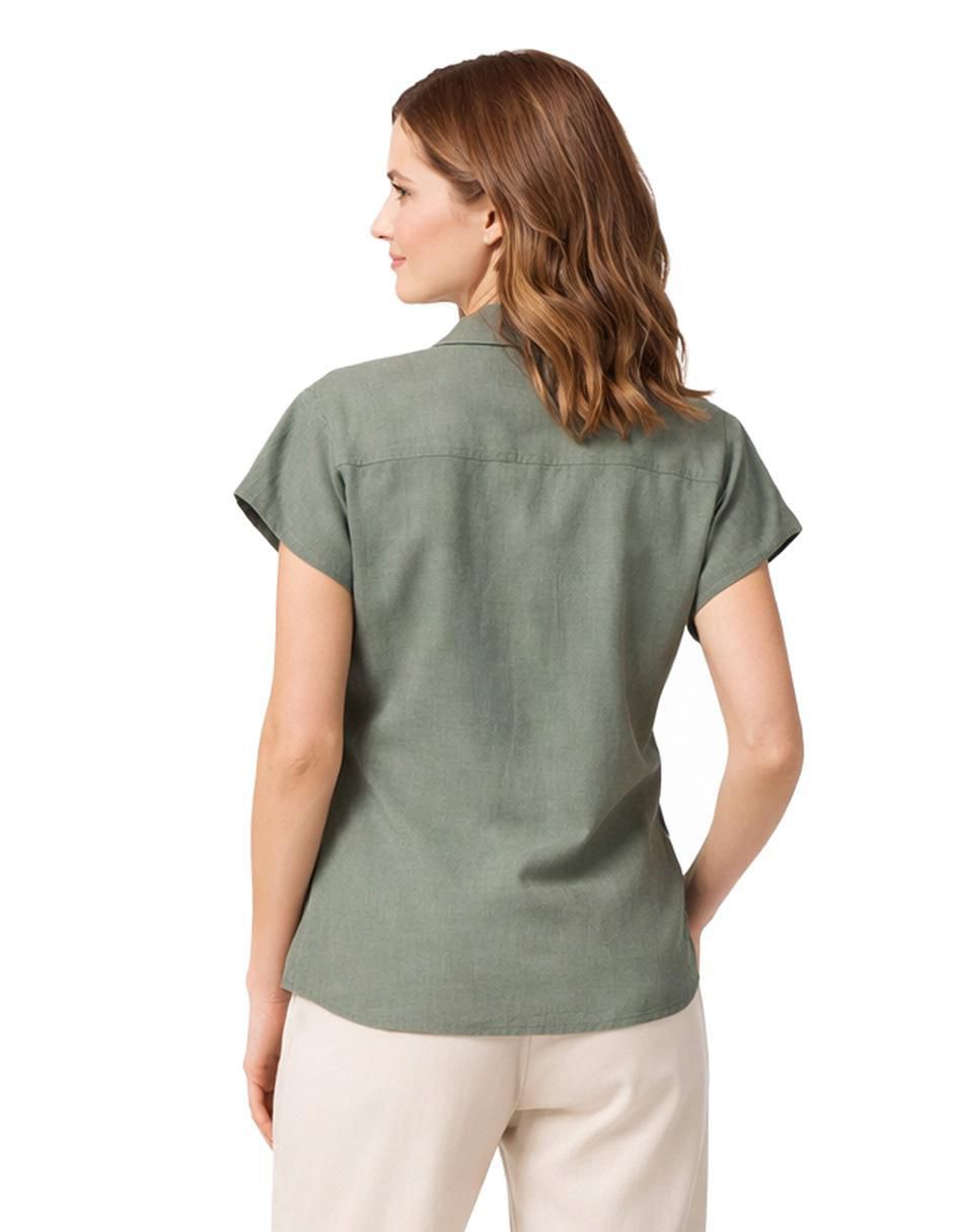 Blusa camisera manga corta para mujer 9