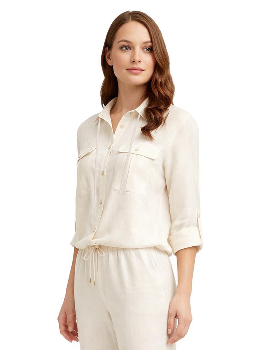 Blusa camisera manga larga para mujer 3