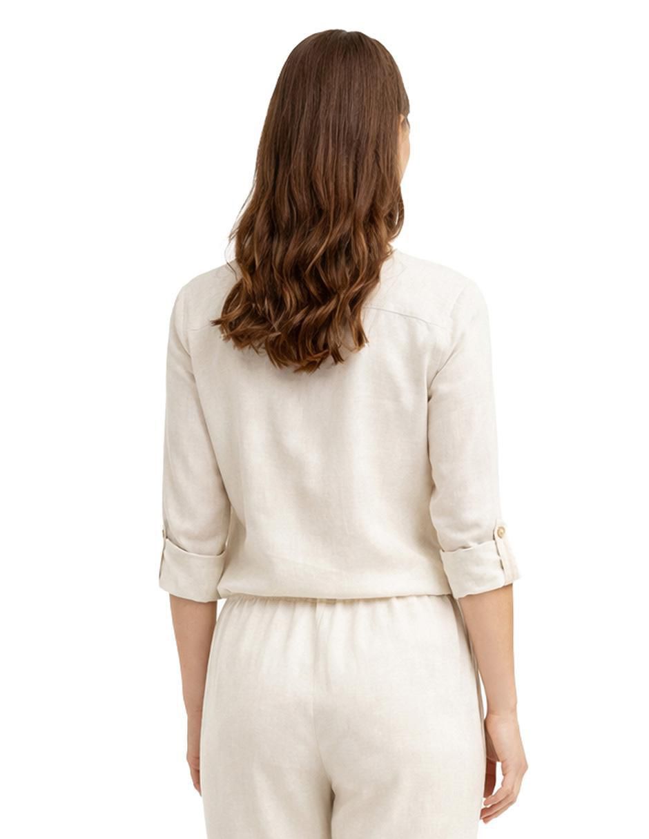 Blusa camisera manga larga para mujer 5