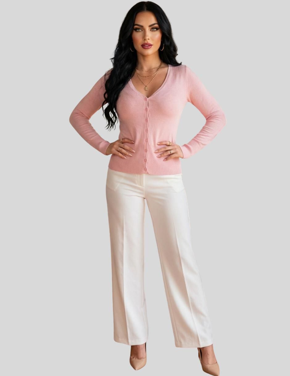 Suéter cuello V para mujer 5