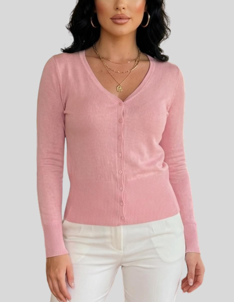Suéter cuello V para mujer 6