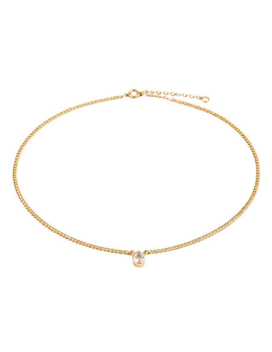 Collar de gota Lumina con acabado baño de oro 18 K 3
