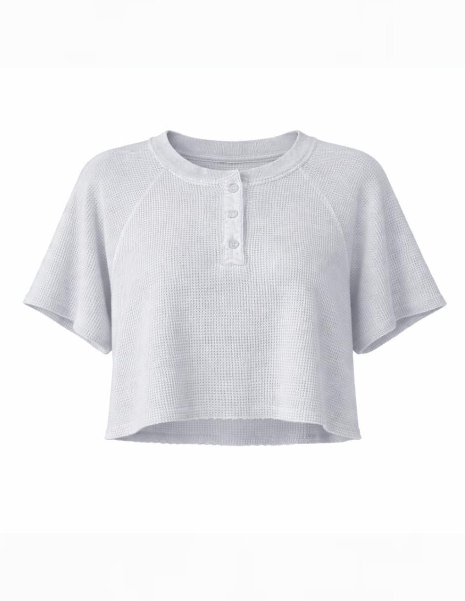 Playera manga corta cuello redondo para mujer 4