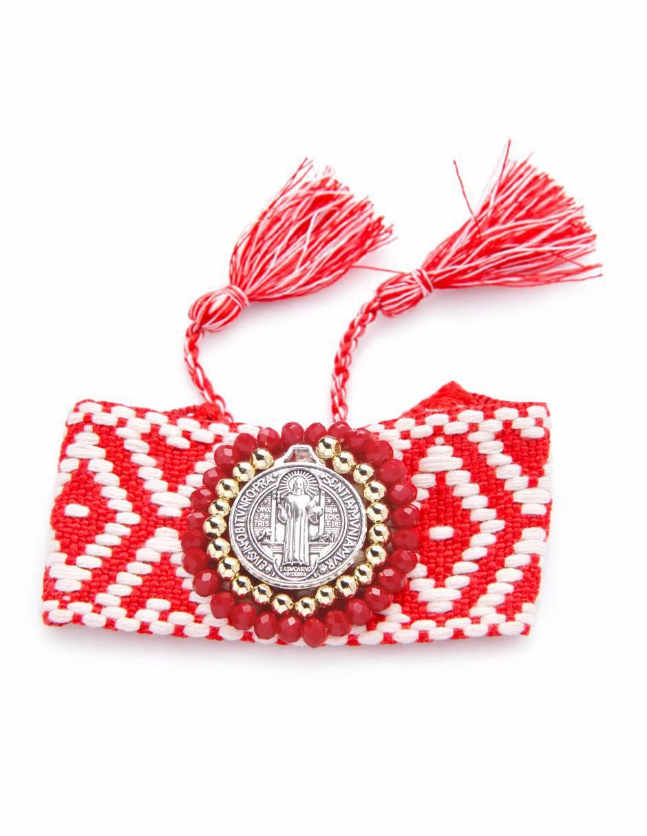 Pulsera yoiko "de" aleación de metal "con" sin gema 18 k custodia san benito "acabado"
