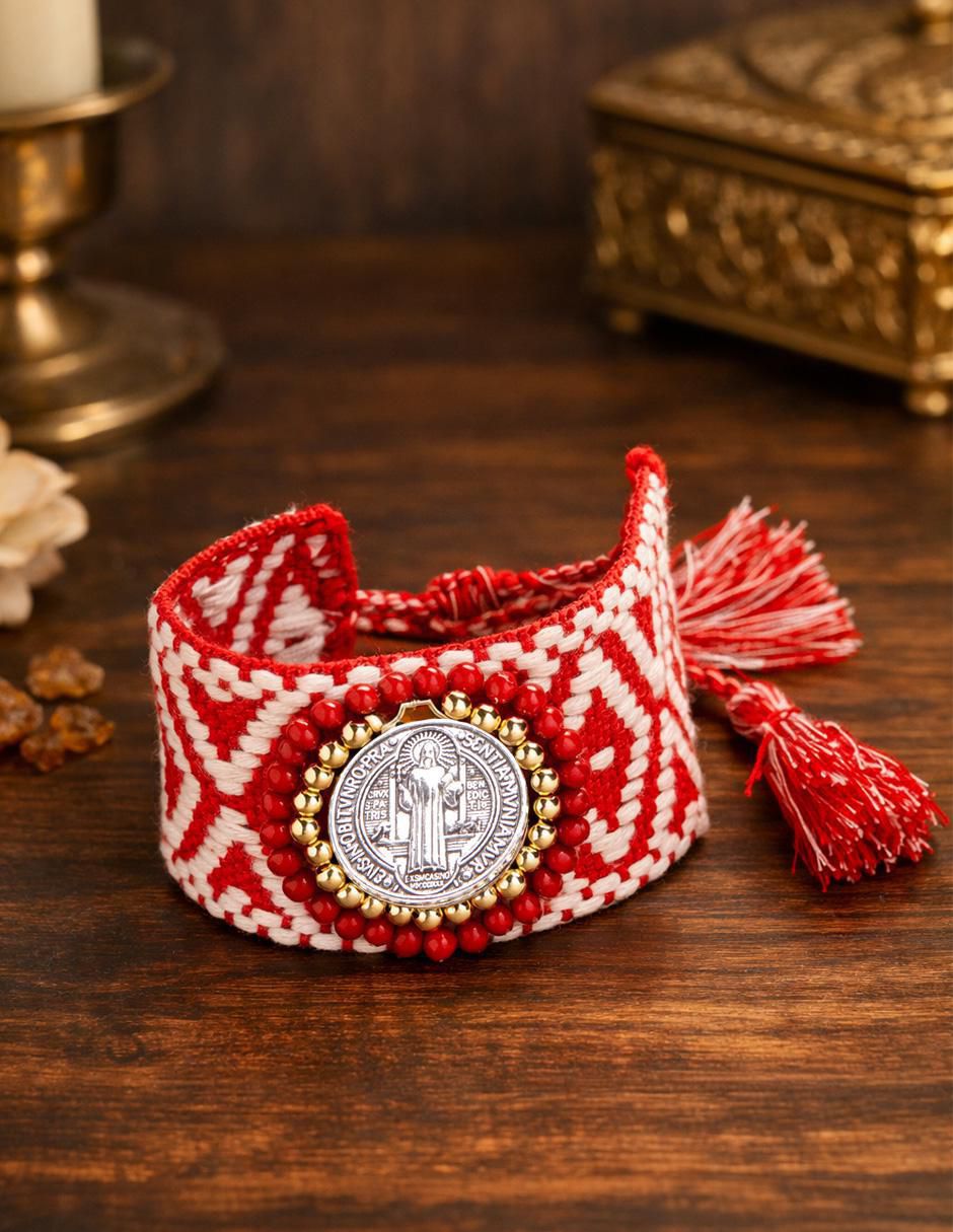 Pulsera yoiko "de" aleación de metal "con" sin gema 18 k custodia san benito "acabado"