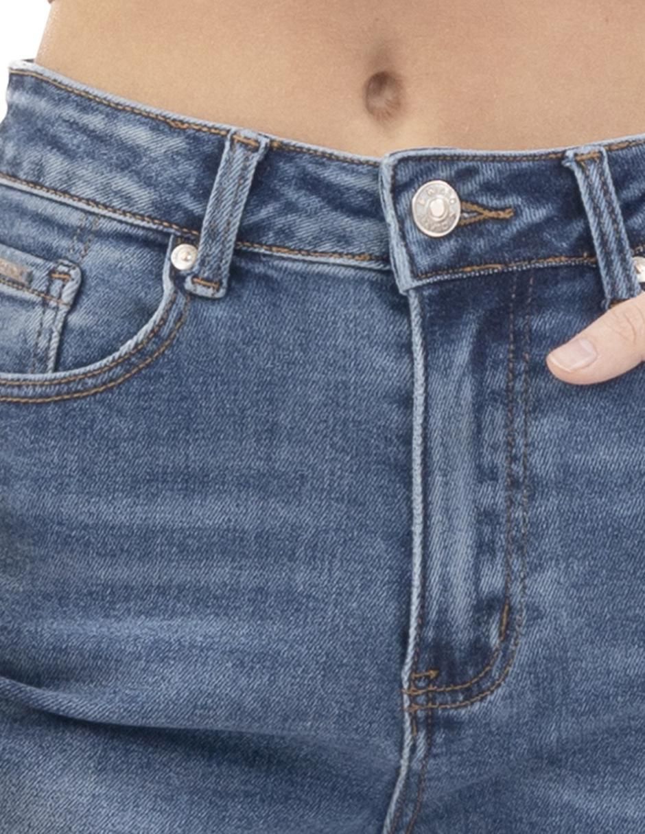 "jeans/jegging/jeans jogger" regular wide leg cintura quarry qd211355 para mujer con cinco bolsillos "para mujer"