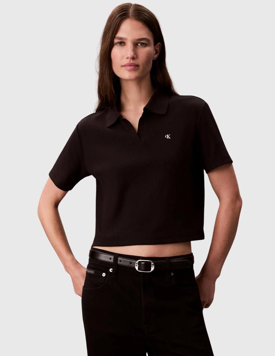 Playera tipo polo para mujer