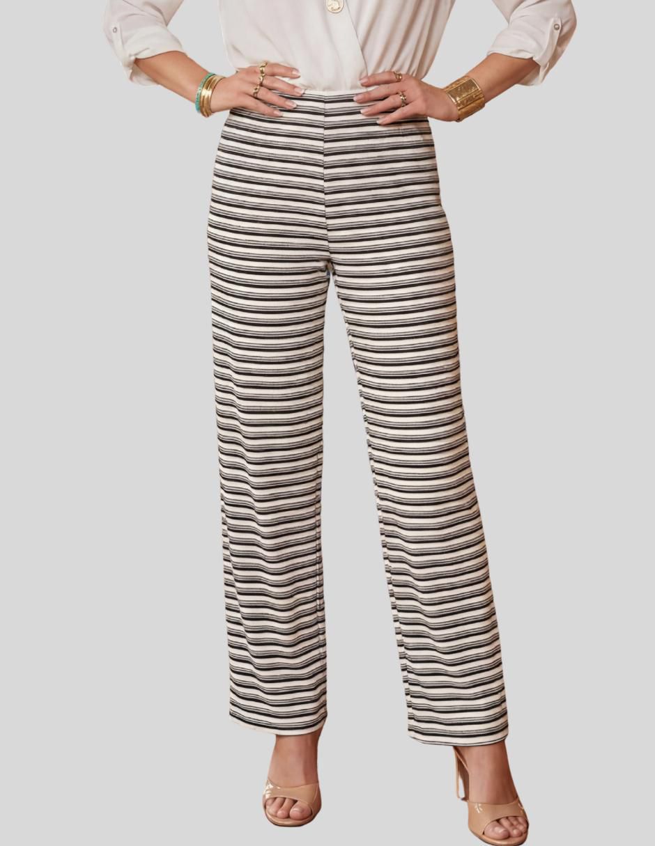 Pantalón acampanado amplio para mujer