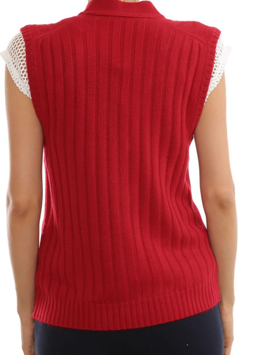 CHALECO VITOS C0061 LISO, 38, ROJO