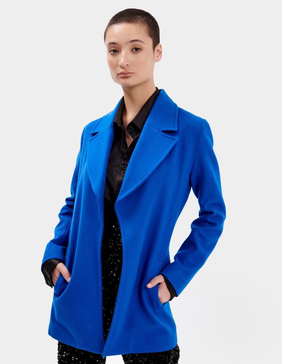 Abrigo de lana abierto para mujer 1